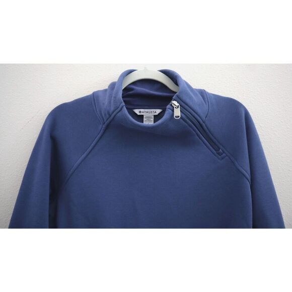 Athleta 787313-002 Women's Sz S Chrome Blue Cozy Karma L/S Sweatshirt Dress - Picture 8 of 15